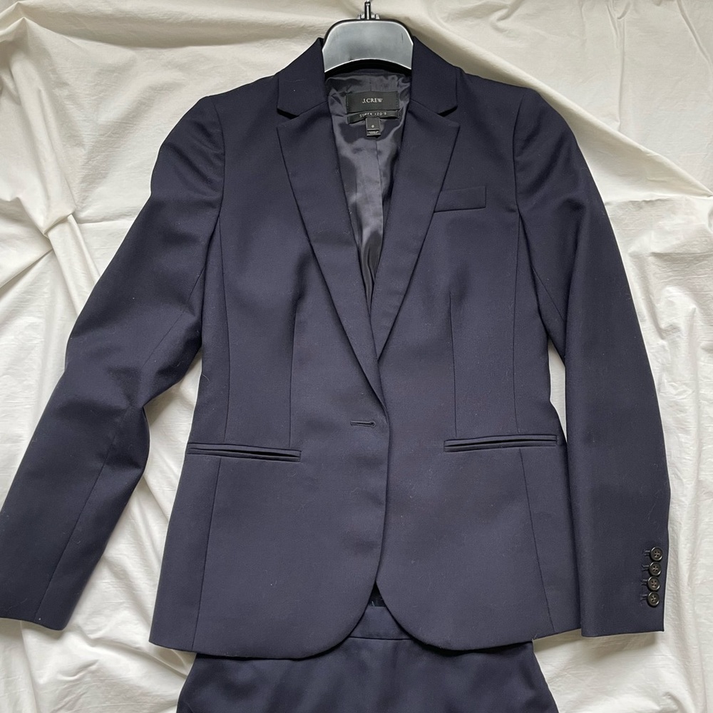J. Crew Super 120's Suit Jacket and Pencil Skirt